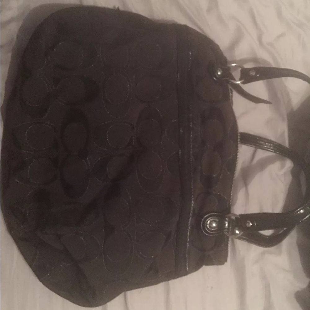 Black used Coach bag